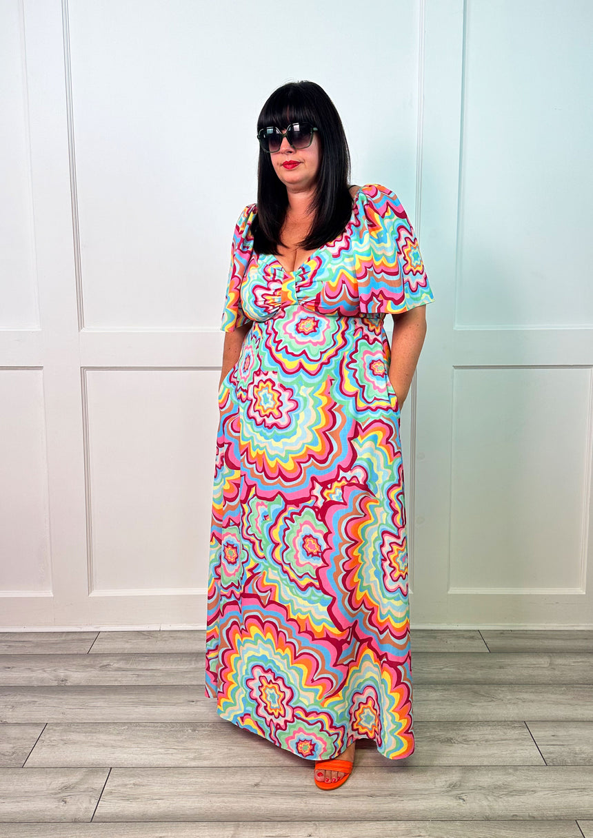 Cordelia Sweetheart Neck Midaxi Dress