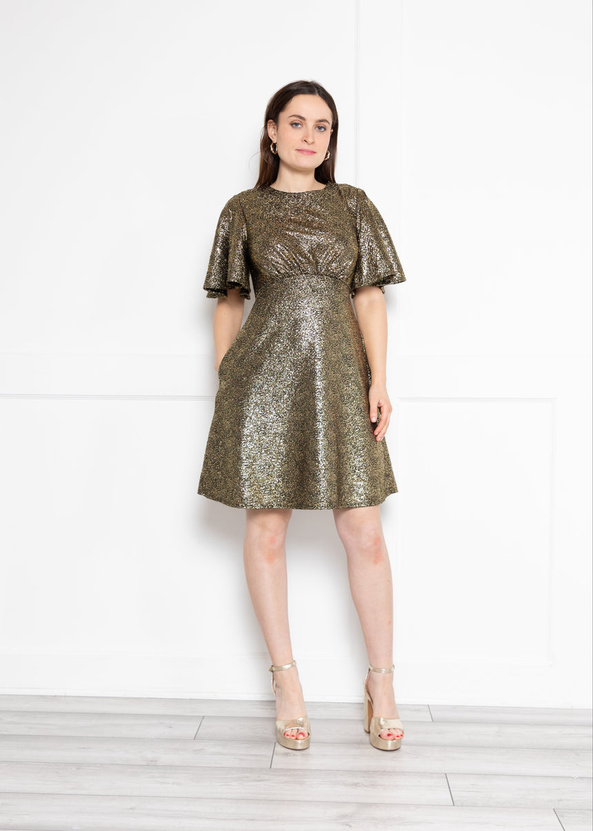 Twisted Wunder Ziggy Gold Mini Dress