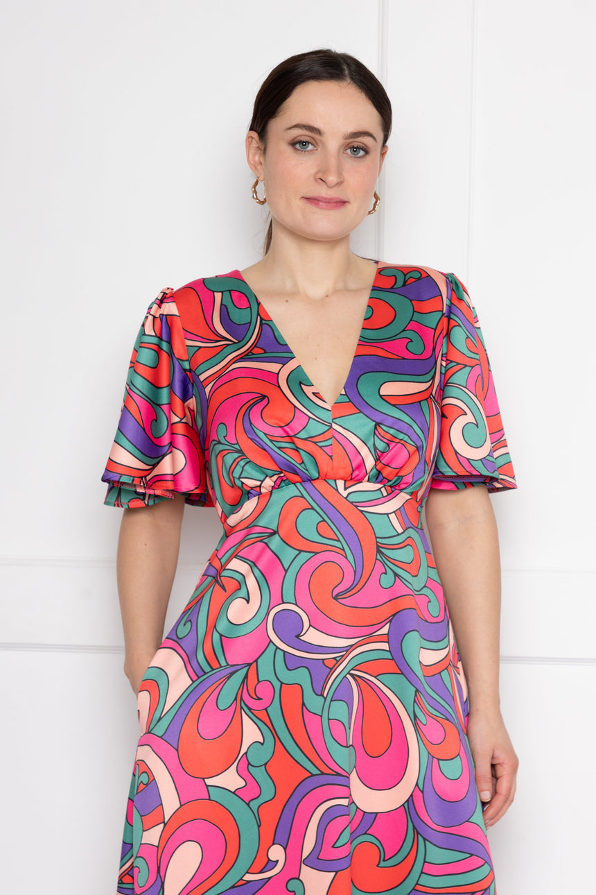 Grace Pink and purple Swirl Dress