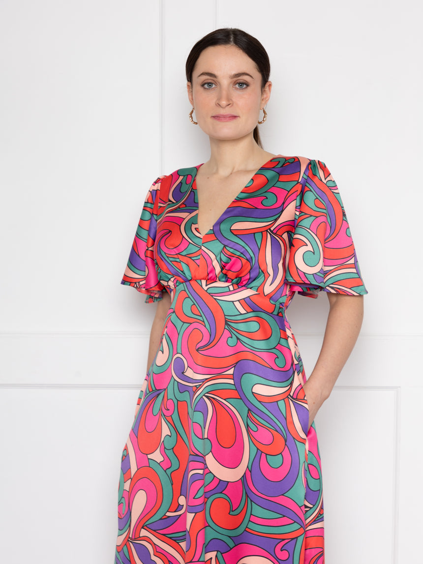 Grace Pink and purple Swirl Dress