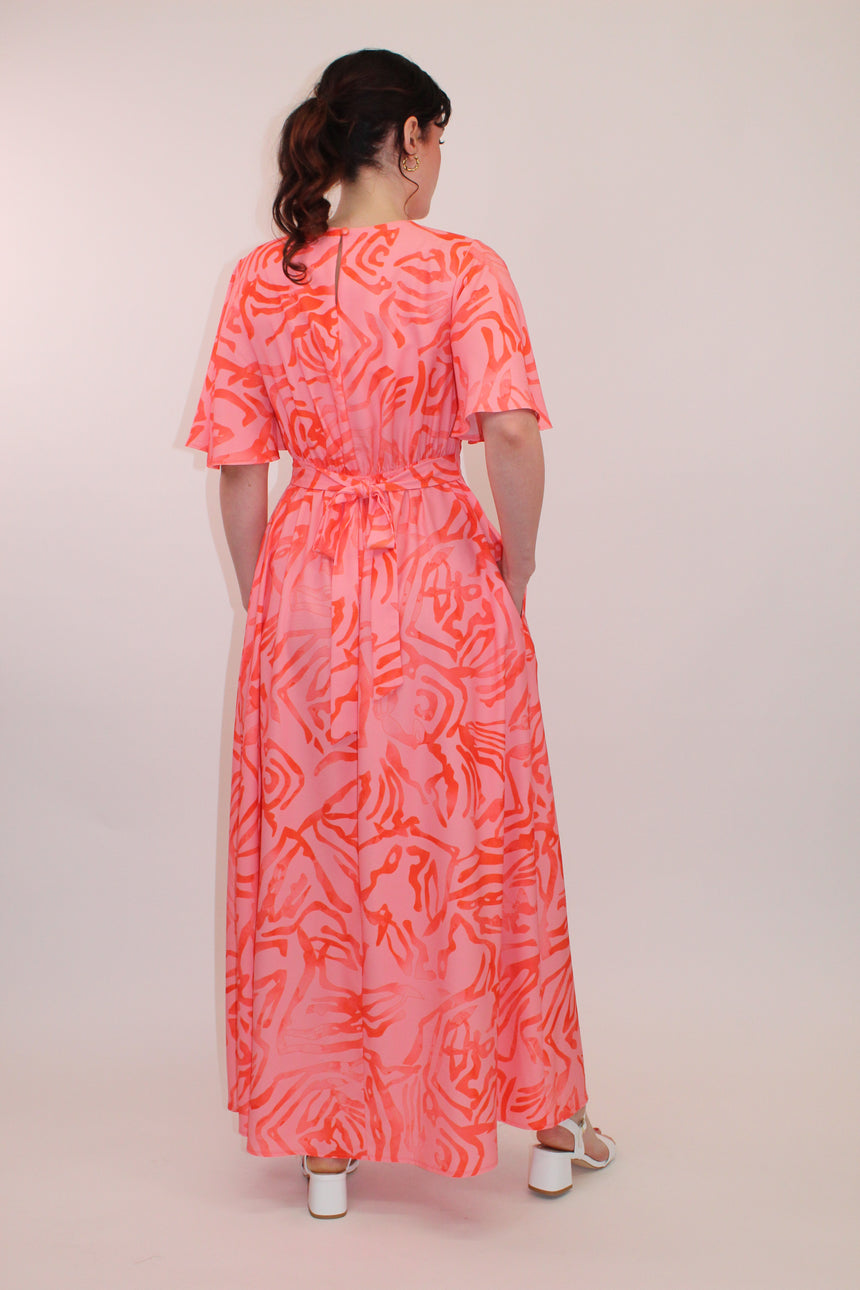 Ziggy Maxi Dress in Abstract Print