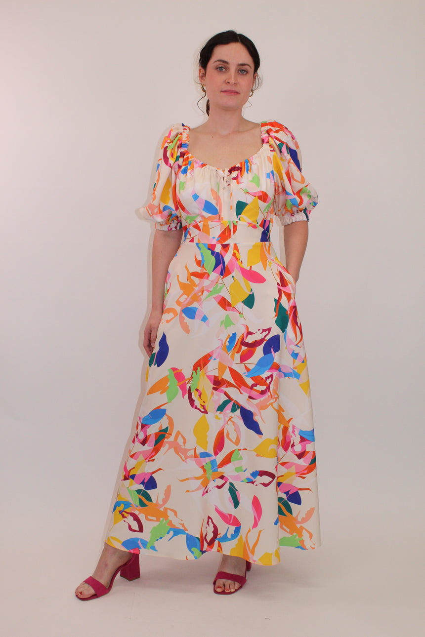 Poppy Maxi Dress in Tropical Print