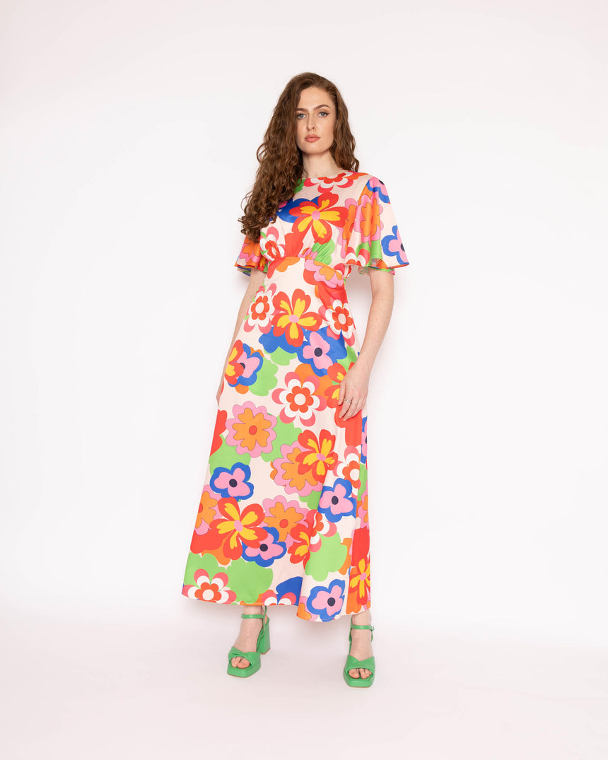 Twisted Wunder Ziggy Retro Floral Maxi Dress