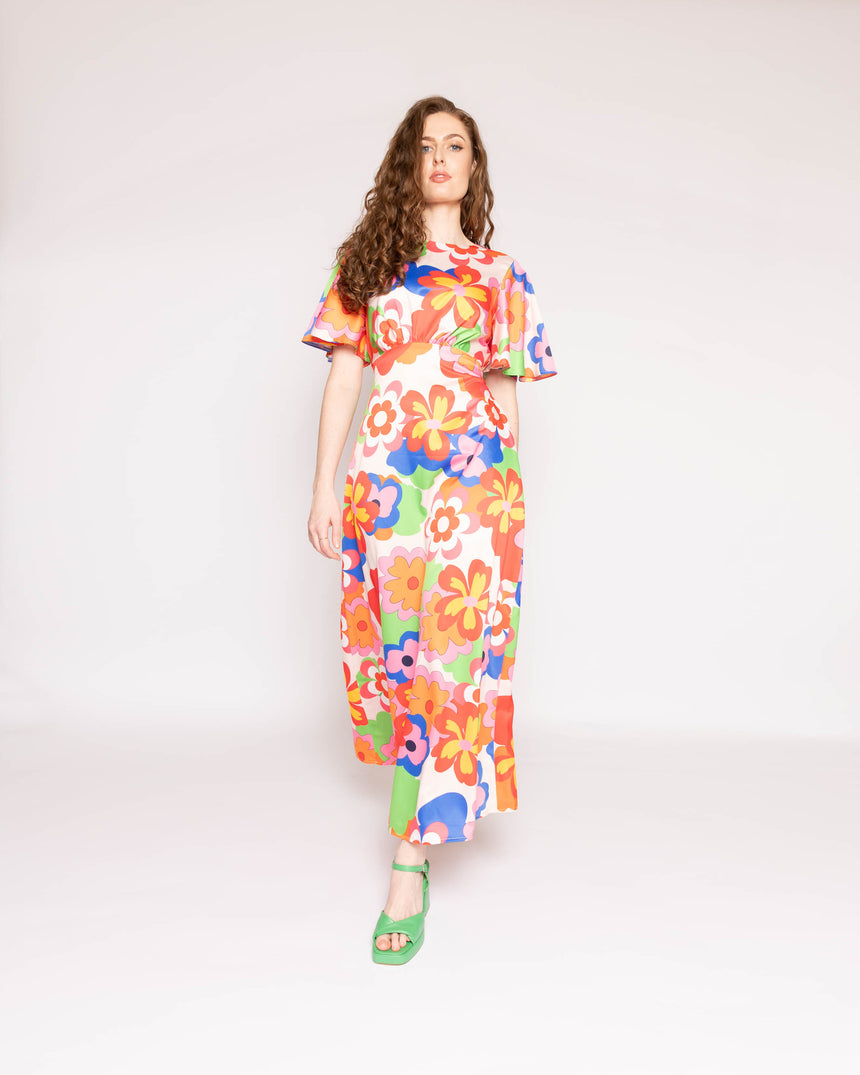 Twisted Wunder Ziggy Retro Floral Maxi Dress