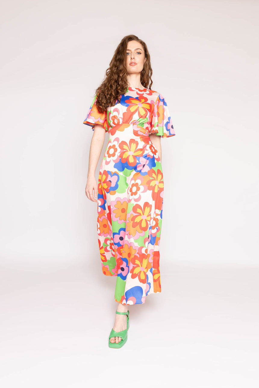 Twisted Wunder Ziggy Retro Floral Maxi Dress