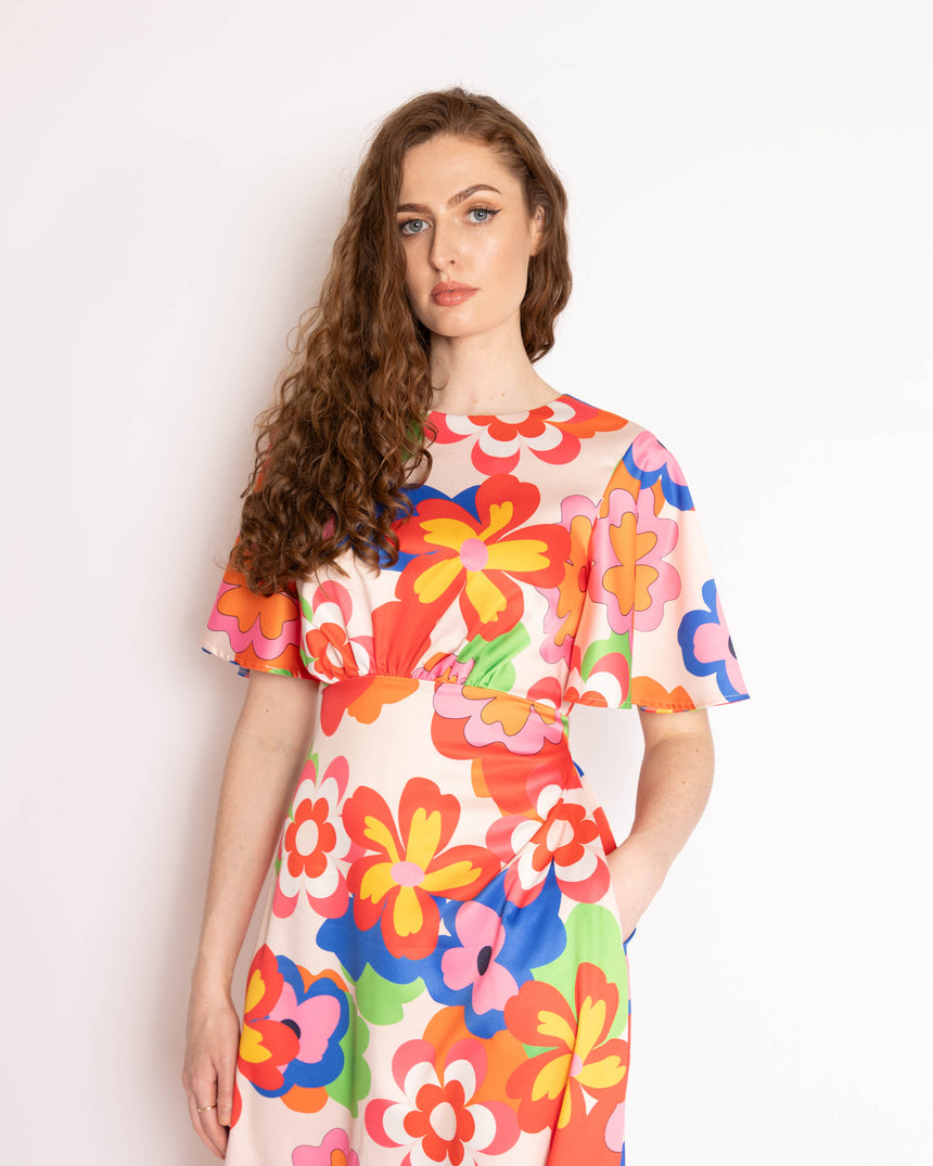 Twisted Wunder Ziggy Retro Floral Maxi Dress