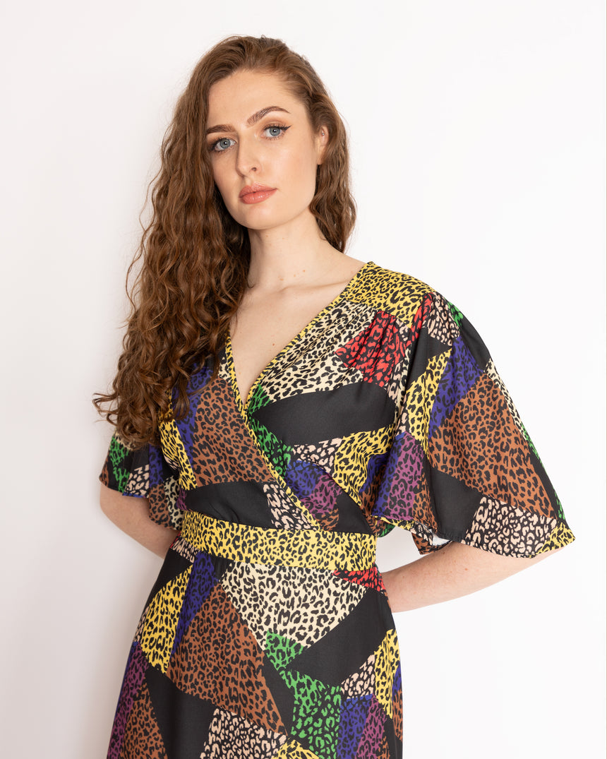Joni Patch Print Dress