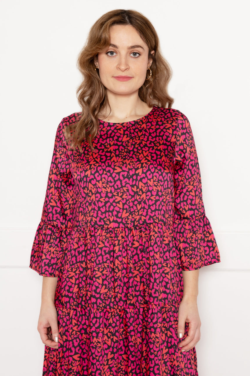 The Janie Dress In Heart Animal