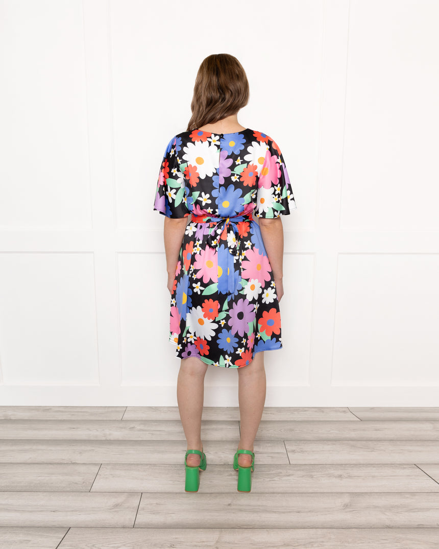 Retro Flower Ziggy Mini Dress