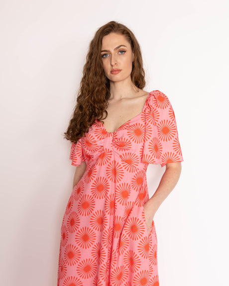 Cordelia Sweetheart Neck Midaxi Dress