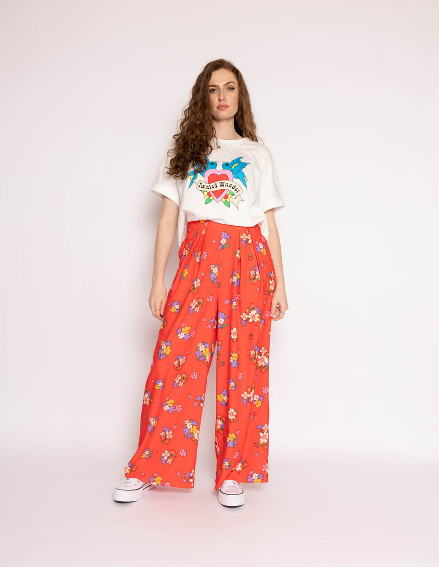Eclipse Floral Wide Leg Trousers