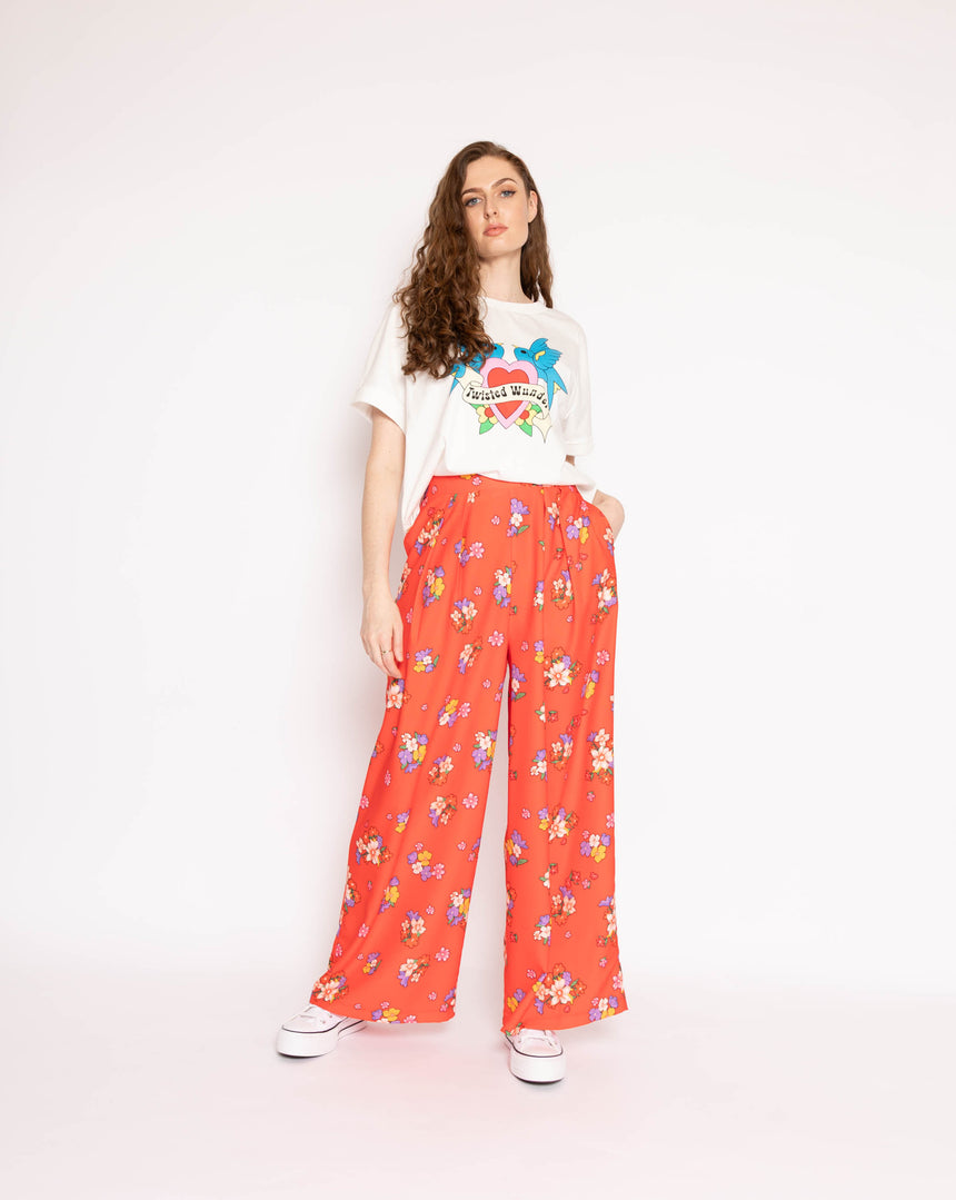 Eclipse Floral Wide Leg Trousers