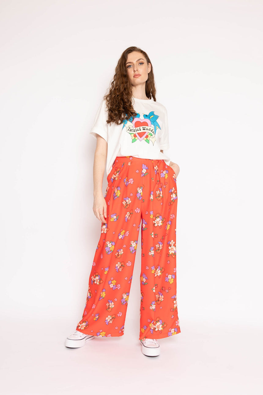 Eclipse Floral Wide Leg Trousers