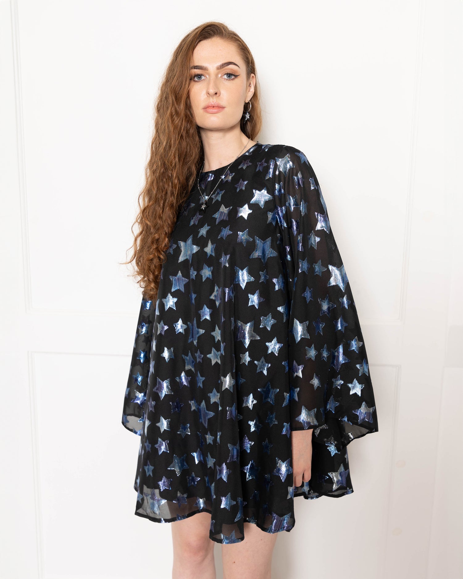 Bell Mini Dress in Blue Star