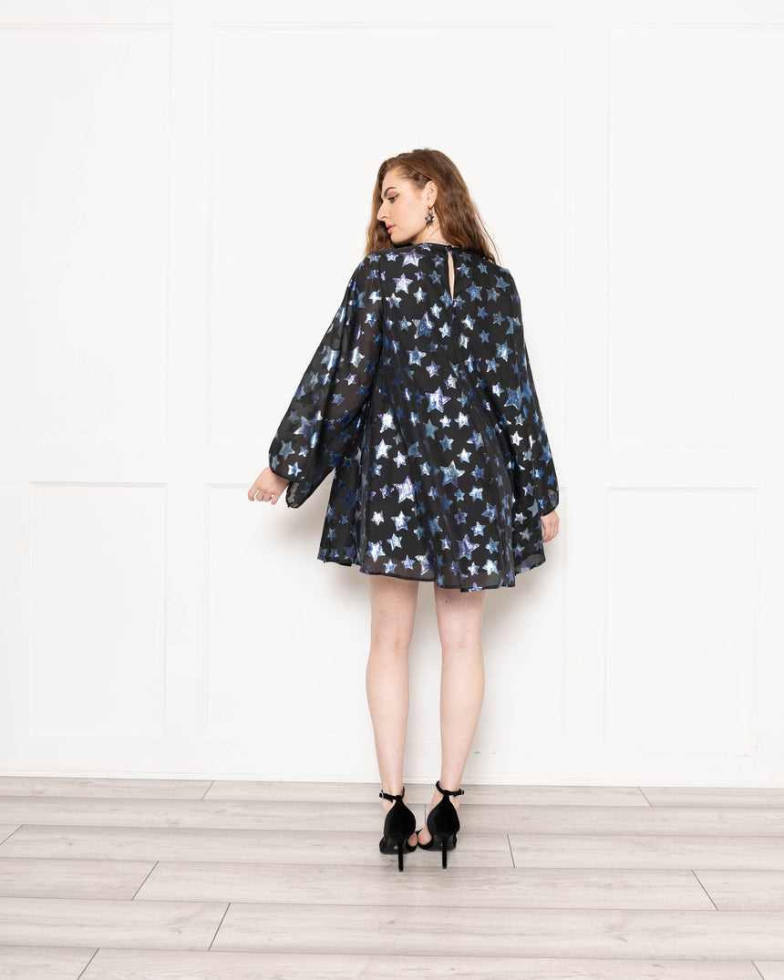 Bell Mini Dress in Blue Star