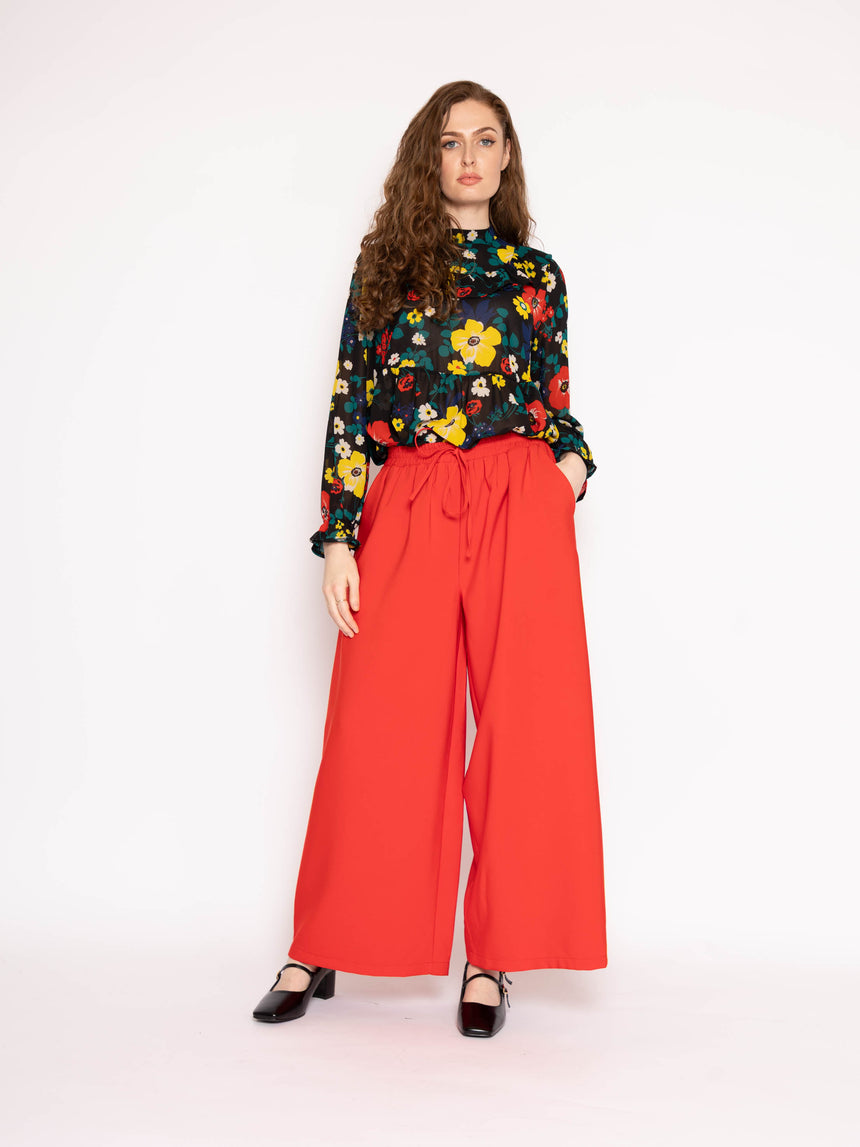 The Patsy Top in Black Floral