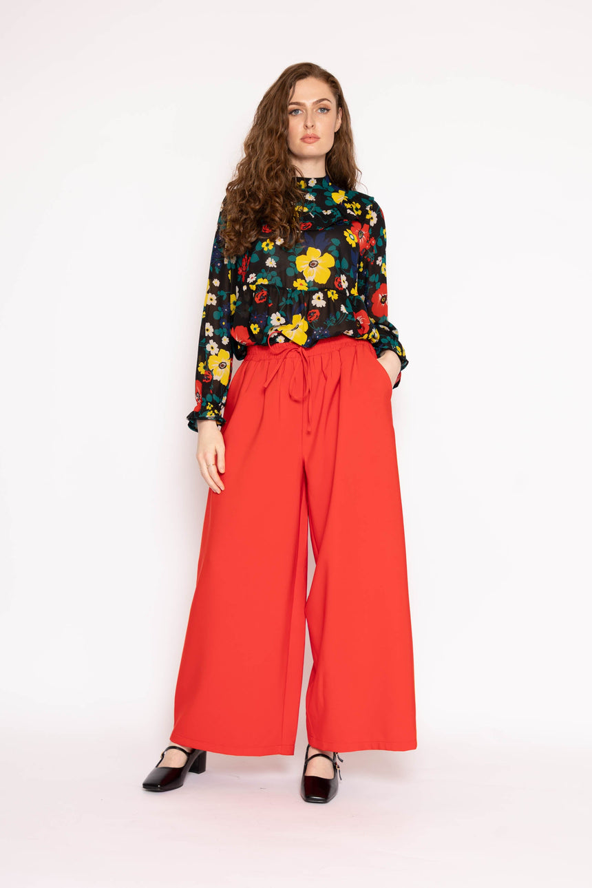 The Patsy Top in Black Floral