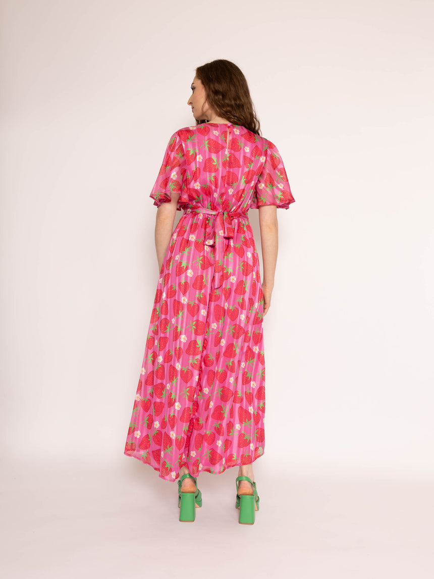 Twisted Wunder Strawberry and Daisy Print Ziggy Dress