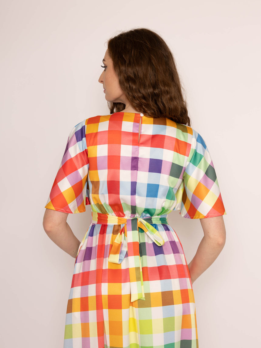 Twisted Wunder Ziggy Multi Gingham Maxi Dress