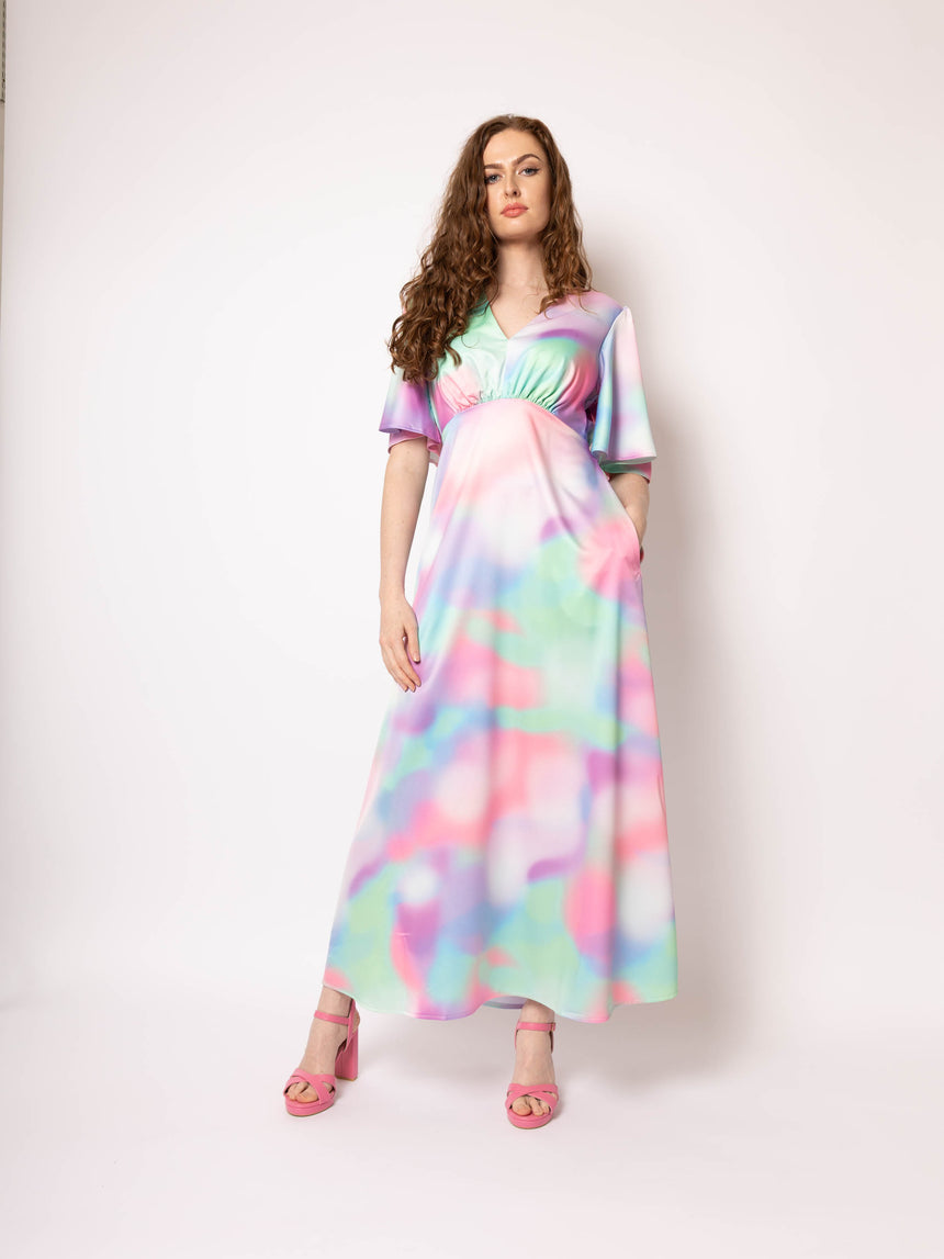 Grace Marble Pastel Maxi Dress