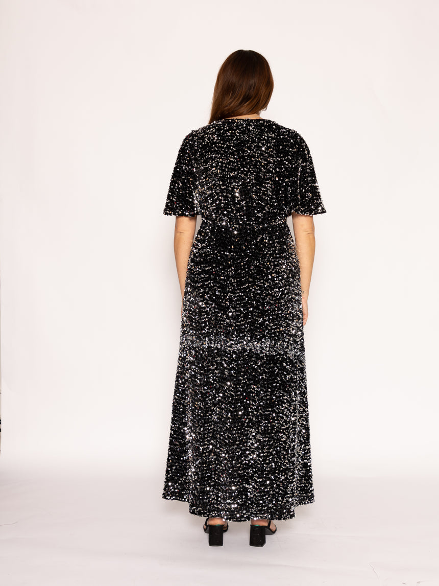 Twisted Wunder Grace Sequin Maxi Dress