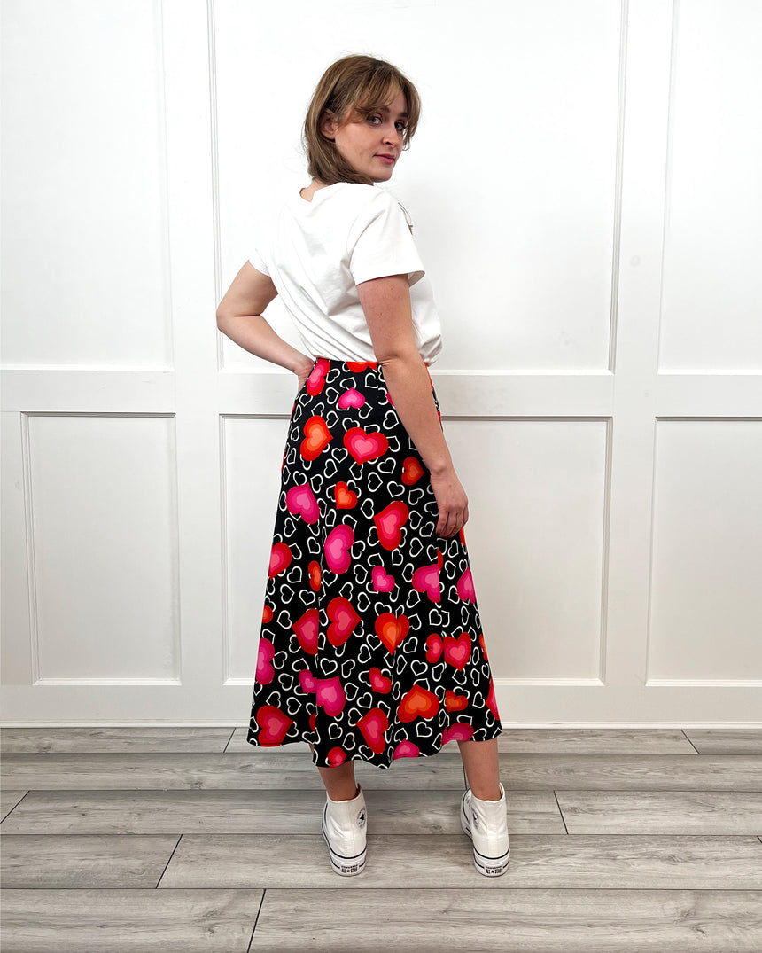 Sally Beating Heart Midi Skirt