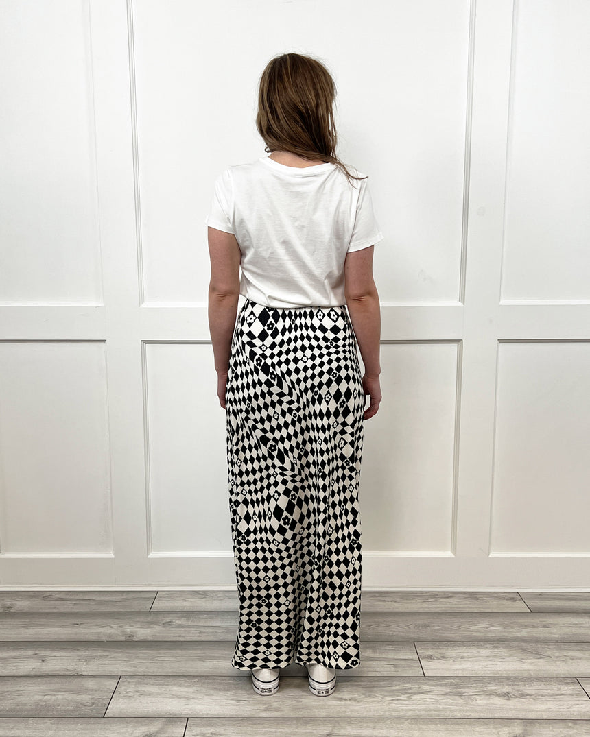 Ruthie Check Bias Slip Maxi Skirt