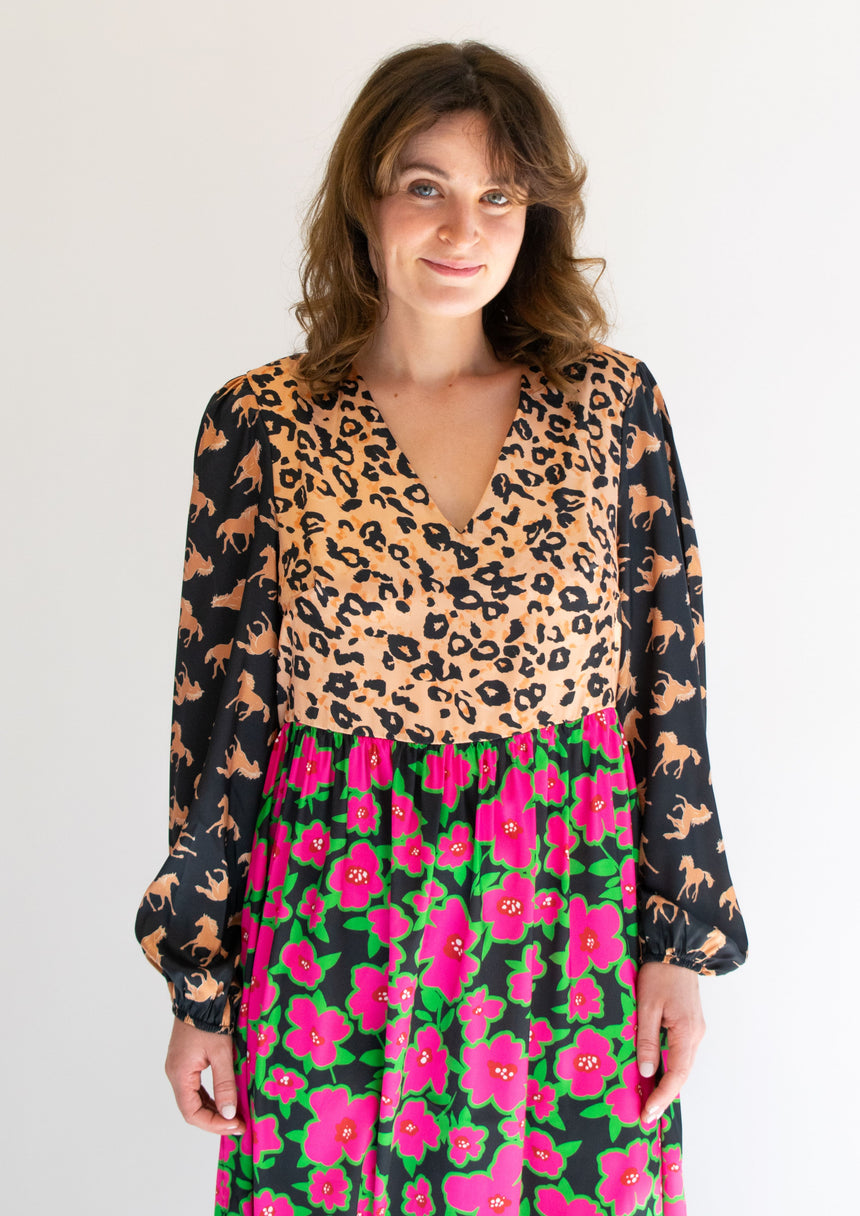 The Janie Animal and Floral Dress