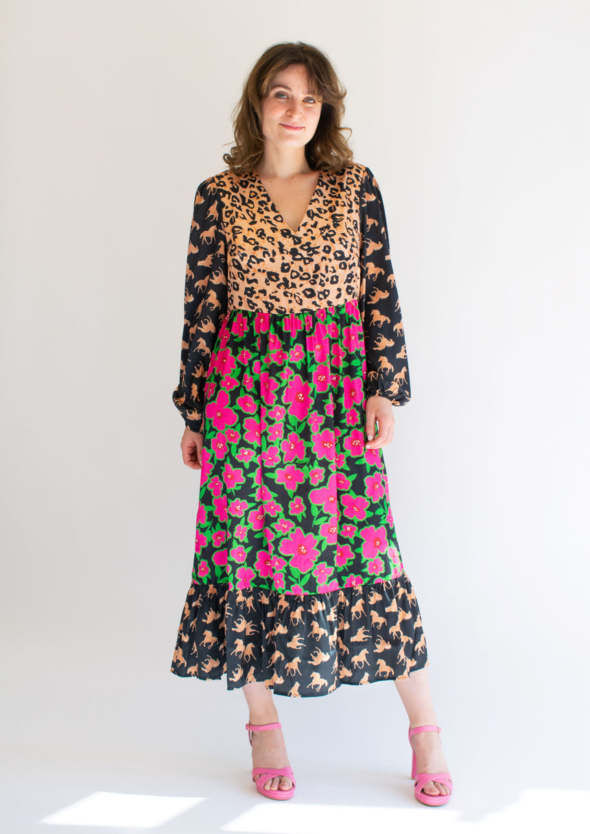 The Janie Animal and Floral Dress