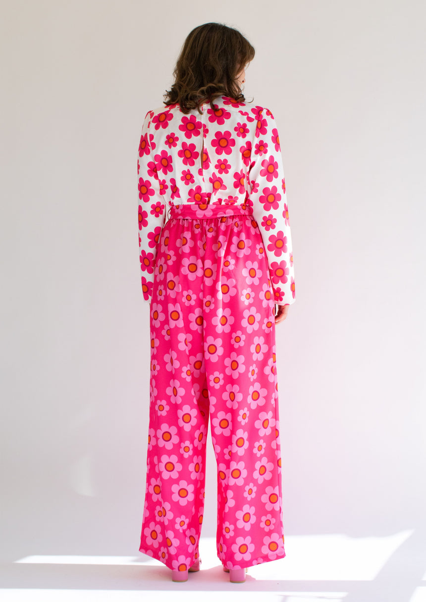 Stevie Flower Jumpsuit in pink