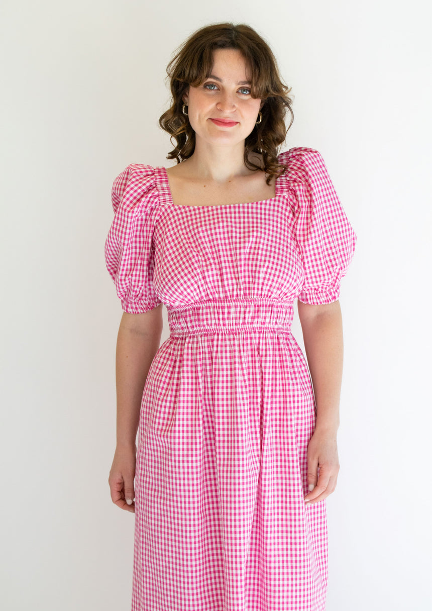 Eleanor Pink Gingham Dress