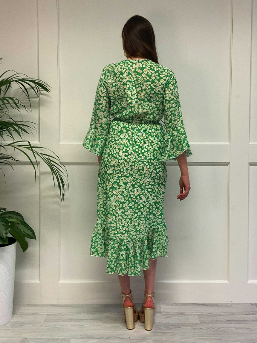 Olivia Green Ditsy Midaxi Dress