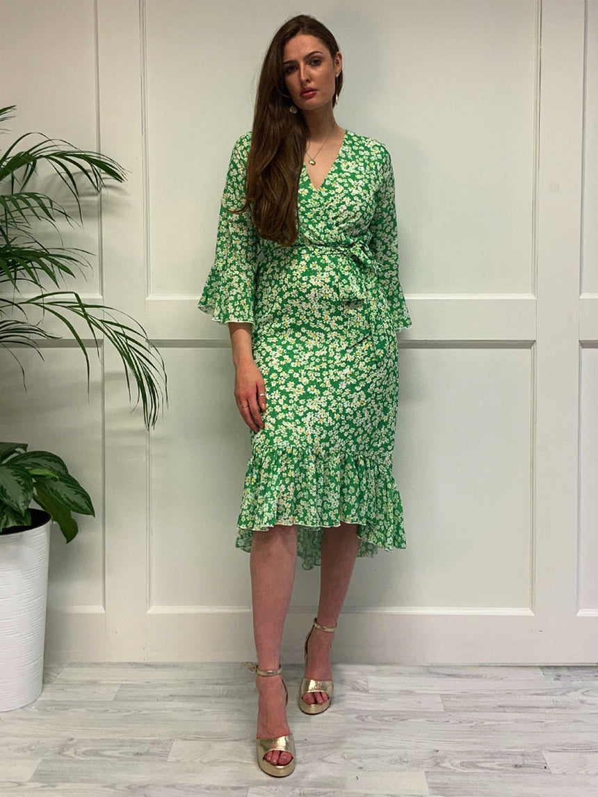 Olivia Green Ditsy Midaxi Dress
