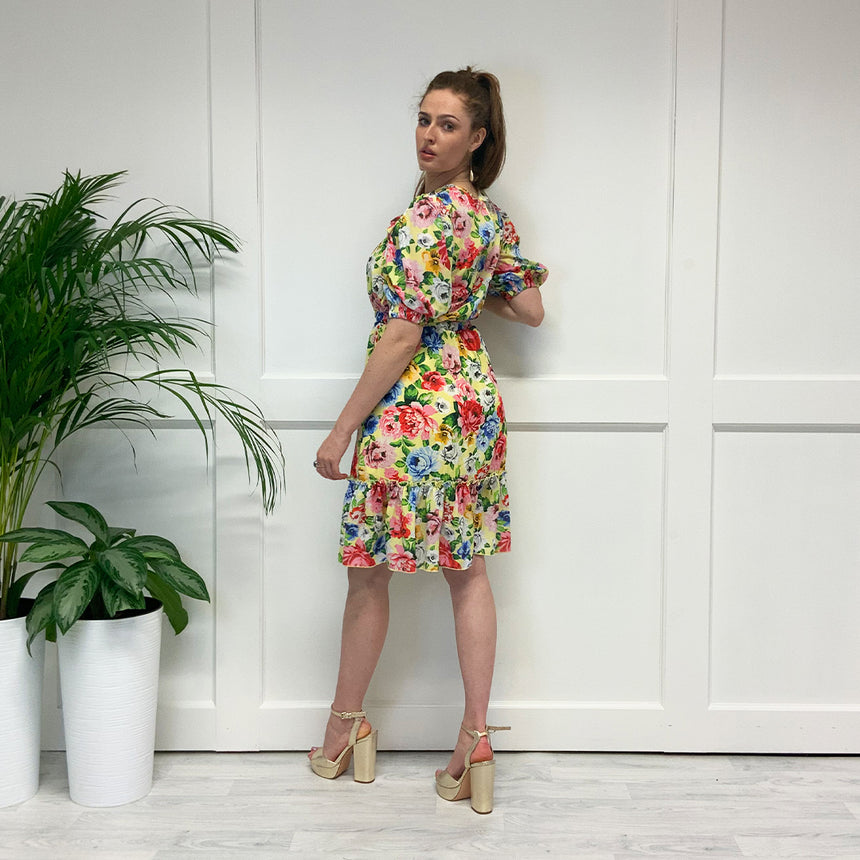 Elly Floral Frill Dress