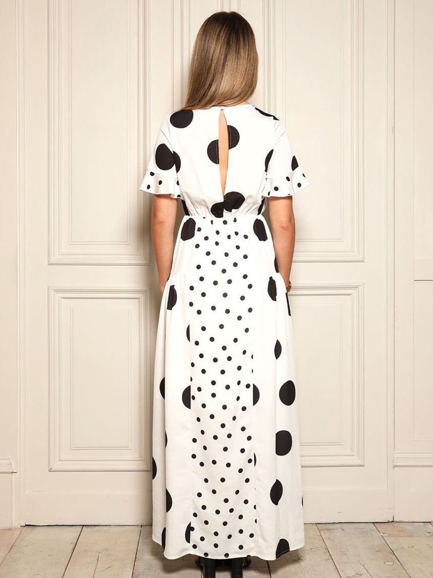 Connie Mixed Polka Dot Dress