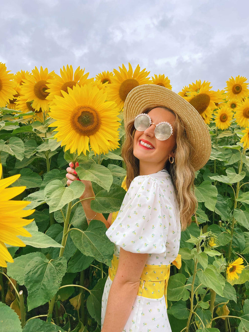 The Annie Yellow and White Co-Ord Skirt