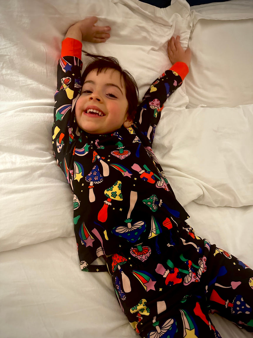 Long Sleeve Mushroom Pyjama Set (Adults & Kiddies)