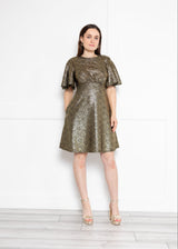 Twisted Wunder Ziggy Gold Mini Dress