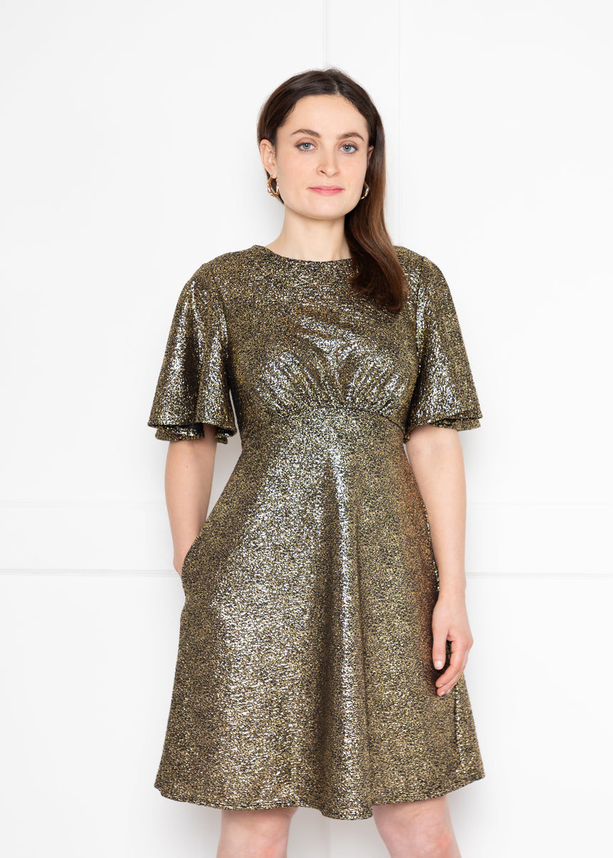 Twisted Wunder Ziggy Gold Mini Dress