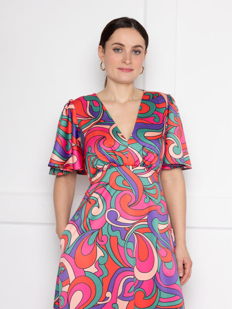 Grace Pink and purple Swirl Dress