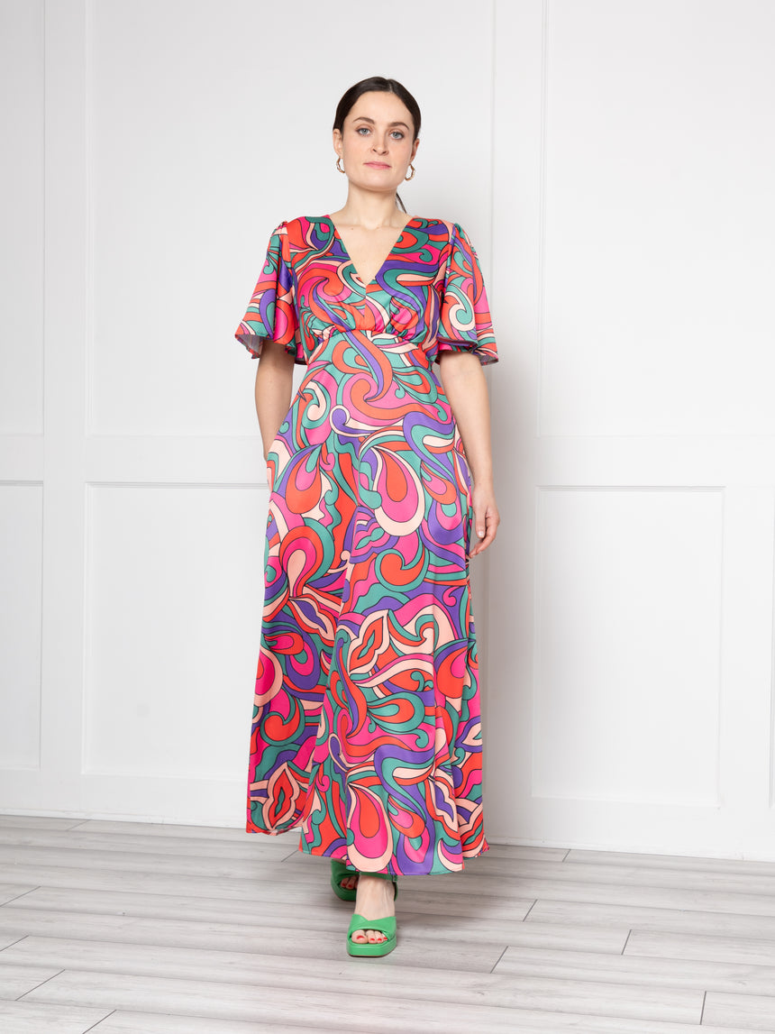 Grace Pink and purple Swirl Dress