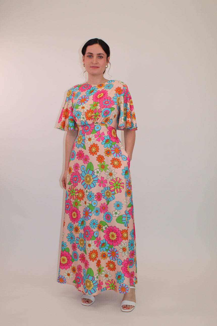 Twisted Wunder Maxi Crepe Dress