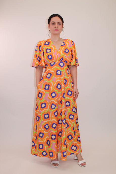 Grace Maxi Retro Floral Dress