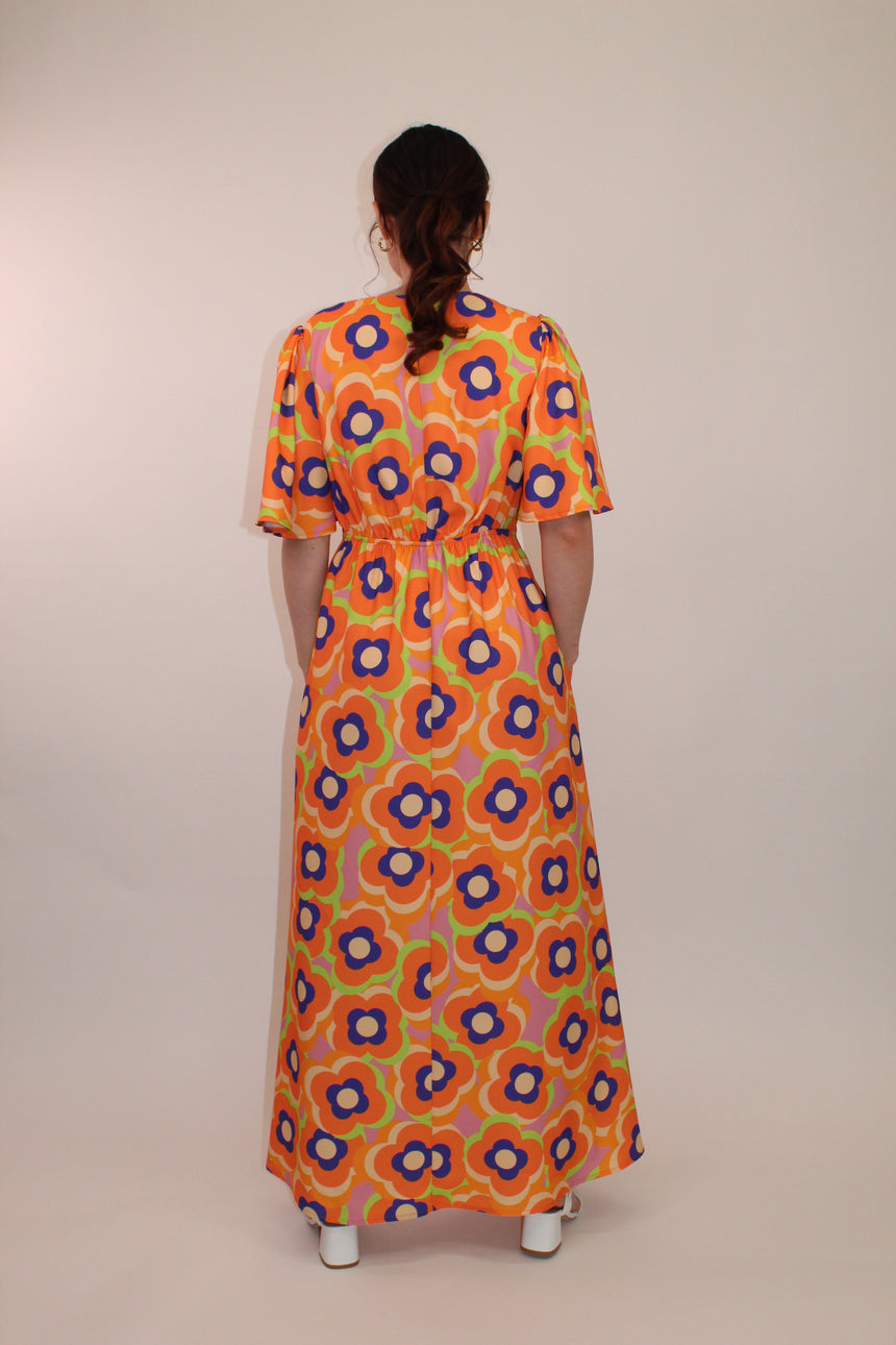 Grace Maxi Retro Floral Dress
