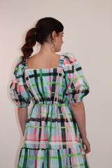 Cotton Check Mini Dress