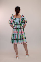 Cotton Check Mini Dress