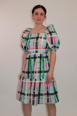 Cotton Check Mini Dress