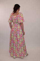 Cordelia Maxi Dress in Post Card Print
