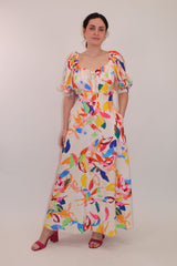 Poppy Maxi Dress in Tropical Print