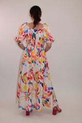 Poppy Maxi Dress in Tropical Print